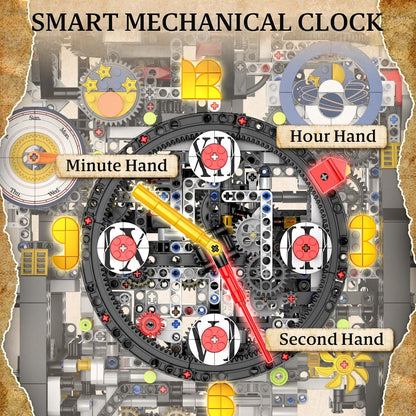 Mould King Cyberpunk Grand Clock Building Set 10160, 3675+ PCS Motorized DIY Clock Model with Mechanical Gears, APP Control & Real-Time Display, Advanced Engineering Toy for Adults & Teens 14+