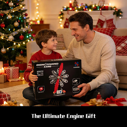 V8 Engine Model Kit that Runs,Visible Building Toys with APP Control, Motor & LED Light, Mini Engine kit for Adults & Boys Kids 14+ Years Old (770PCS)