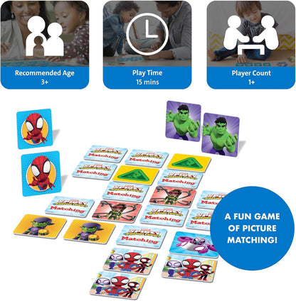 Wonder Forge Marvel Spidey and His Amazing Friends Matching Game - Educational Memory Game for Kids Ages 3+ - Fun for Toddler Boys and Girls Featuring Spiderman and Friends