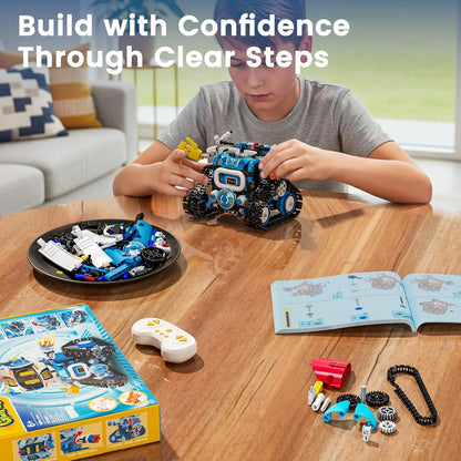5 in 1 STEM Robotics Kit for Kids 8-12, APP & Remote Control Robot Building Kit, Science Project Kit & STEM Toys for Ages 8-13, Gifts for 8 Year Old Boys Girls