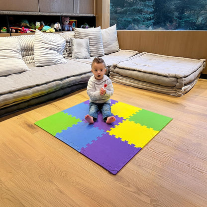 MioTetto Baby Play Mat, Soft Foam Floor Tiles for Kids. Adjustable Interlocking Foam Tiles, Fits with 50x50 Playpen Baby mat for Crawling & Development, Safe & Non-Toxic Playmat for Babies 6-12 Months