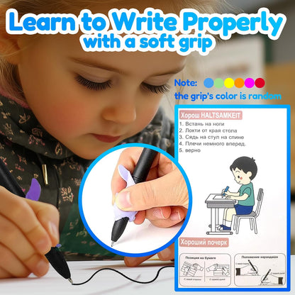 4 Magic Tracing Practice Books – Grooved Handwriting Arabic Copybooks for Kids, Reusable Writing Practice Workbooks Without Tears, Disappearing Ink for Toddlers Preschool Learn (Arabic)