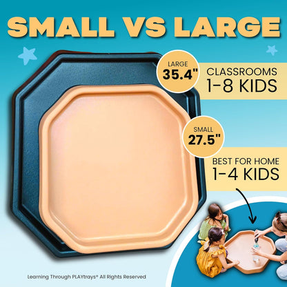 Tuff Tray 27.5” Small [Brown] Sensory Play for Kids, Toddler Sensory Bin for Sand and Water Play, Indoor Activity Sensory Tray, Outdoor Sandbox