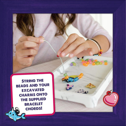 MindWare Dig It Up Charm Bracelet Discovery – STEM Excavation Kit for Kids to Dig and Design a Custom Charm Bracelet, Ages 4+