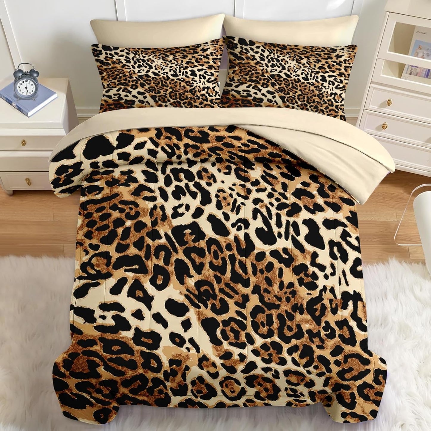 Nesker Comforter Set Twin Size, Science Lab School 5 Pcs Bedding for Kids and Adults, Medical University Chemistry Bed Sheet Sets with Fitted Sheet Pillowcase & Sham