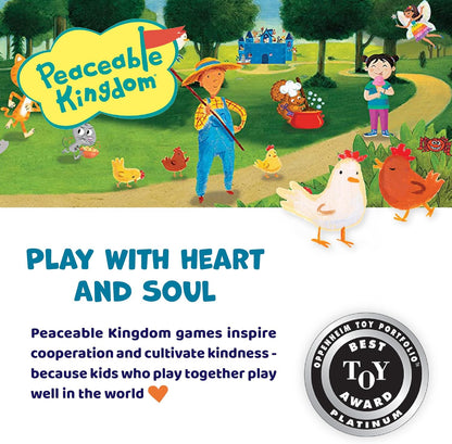 Peaceable Kingdom Count Your Chickens Award Winning Cooperative Counting Game for 2 to 4 Kids Ages 3+ - Premium Play Edition