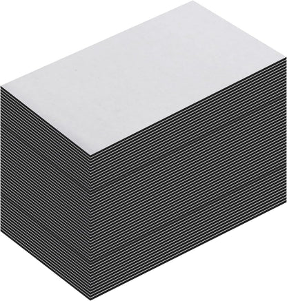 LLPT Self Adhesive Business Card Magnets 100 Packs Easy Peel Stick Promotion Small Magnetic Sheet for Business Marketing Card Teaching Schedule Photo Wall(BCM100)