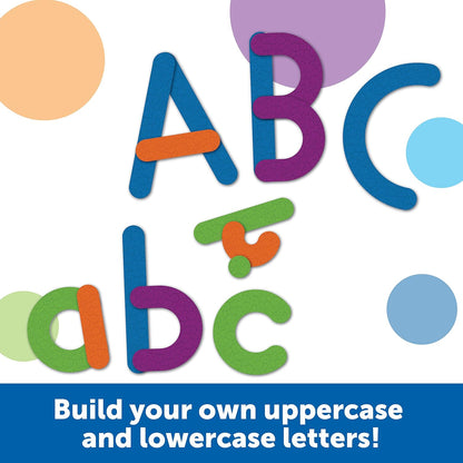 Learning Resources Giant Magnetic Letter Construction - Alphabet Magnets, Letter Building and Recognition, Learn to Read Activities, Montessori Spelling, Fine Motor Games, Classroom Must Haves