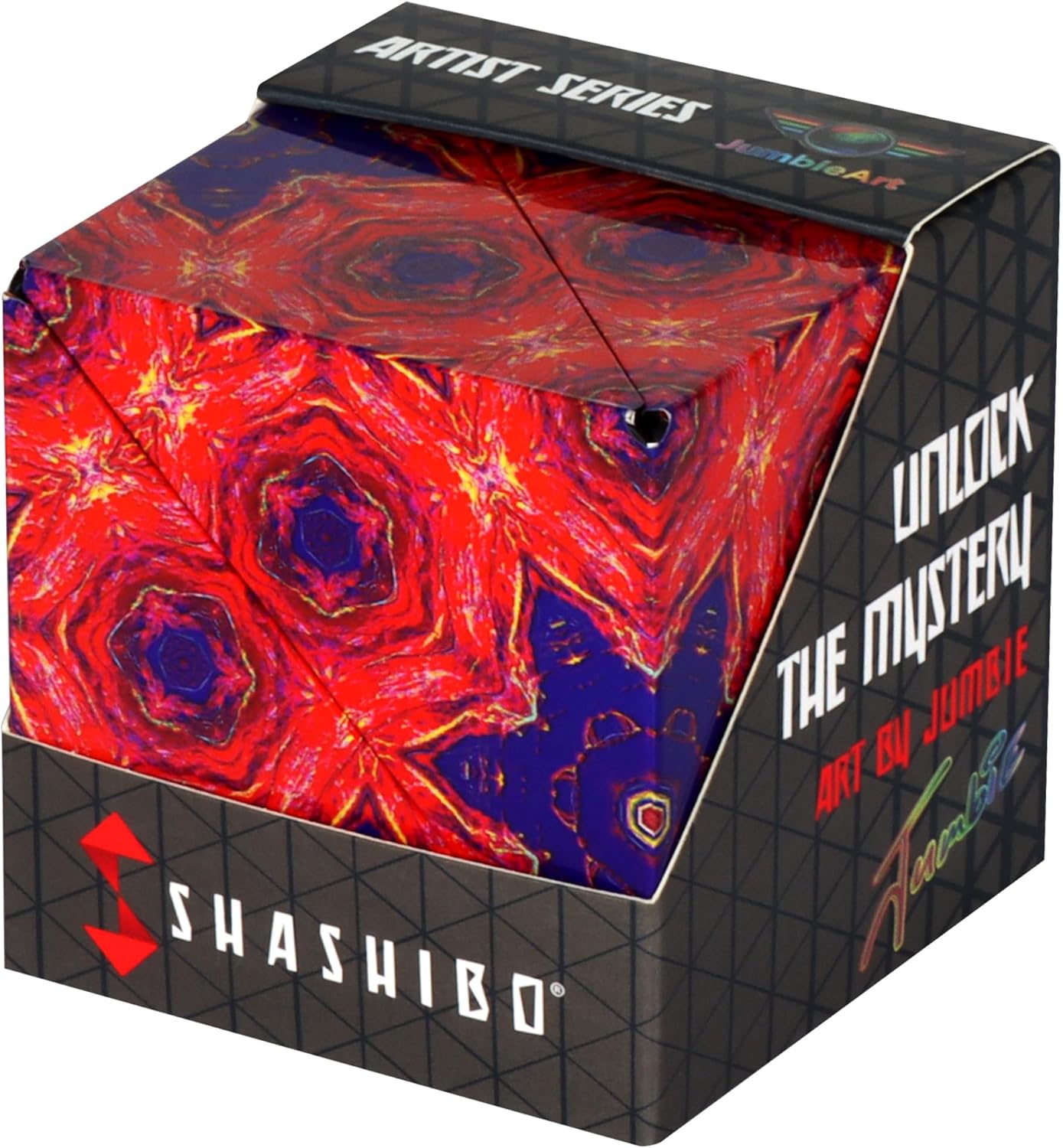 Shashibo Shape Shifting Box - Award-Winning STEM Fidget Toy with Ultra Strong Magnets - Puzzle Cube Transforms Into 100+ Shapes, Perfect Sensory Gift for Kids, Teens, and Adults (Glowquarium)