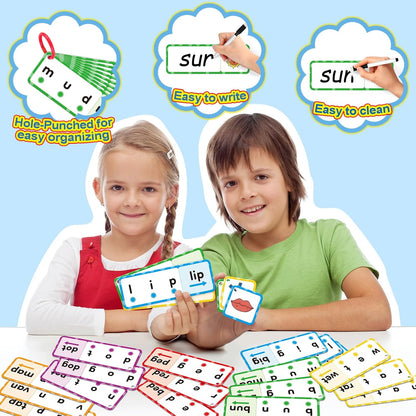 Blends & Digraphs Cards,Phonics Games,Learn to Read,Speech Therapy Toys for Toddlers Kids,Sight Word Games Spelling Reading Learning,Kindergarten Preschool Learning Activities,Educational Toy
