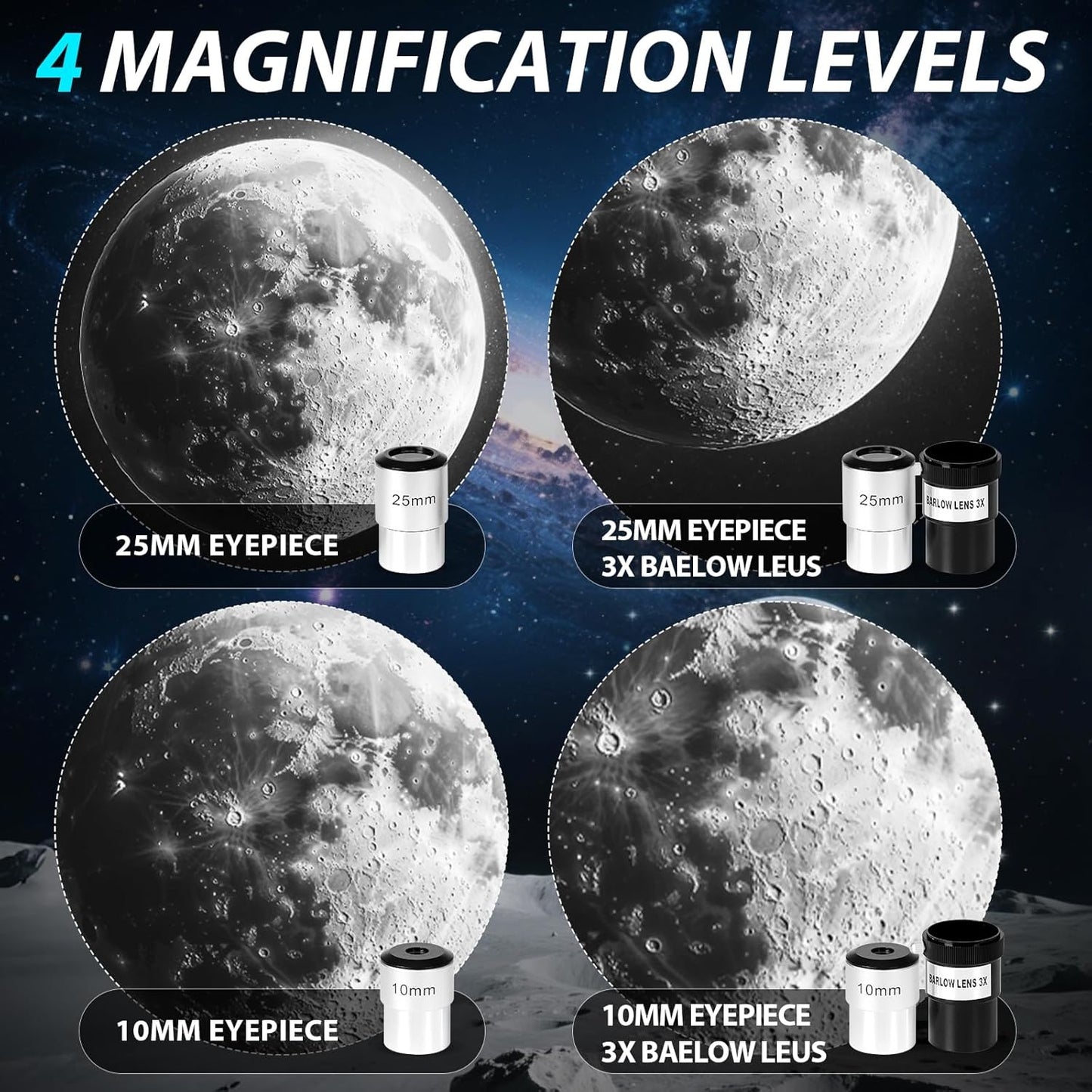 Telescope for Adults High Powered - 90mm Aperture 600mm Refractor Telescope for Kids & Beginners - Portable Astronomy Telescopes Profesional with Phone Adapter Tripod Carry Bag Gifts for Men