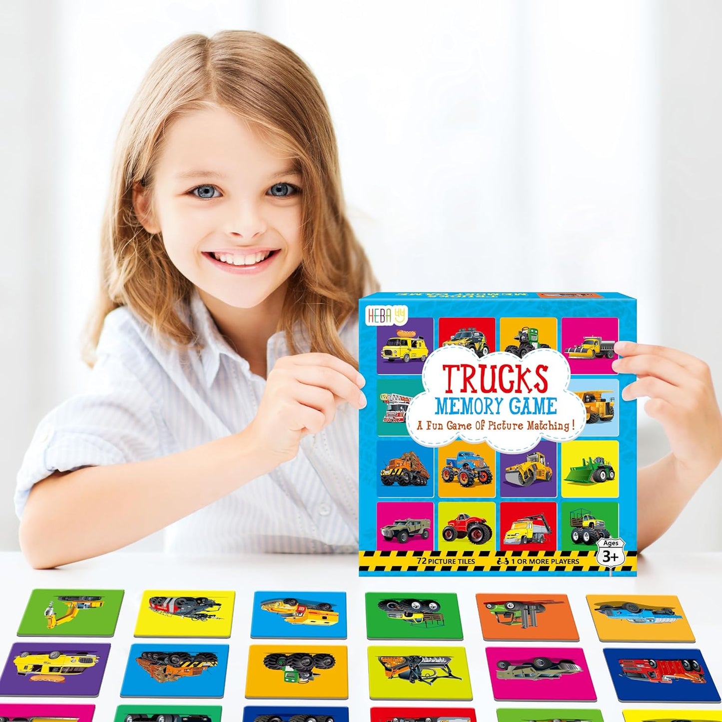 Hebayy 72 PCS Memory Matching Game, Real Animal Matching Cards for Toddlers 36 Pairs Memory Cards for Preschool 4 5 6 Years Old