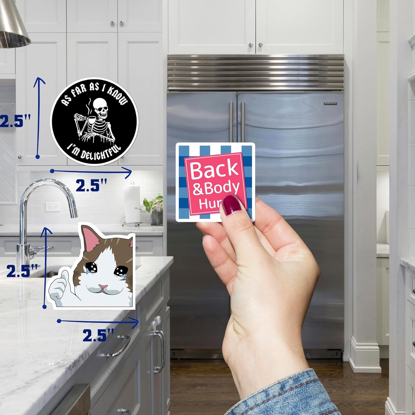 Debinolo 16 PCS Funny Fridge Magnets for Adults, and Words for Refridgerator Cabinet Door Dishwasher Filing Cabinets Tool Box Home/Office Decorations (16, Funny)