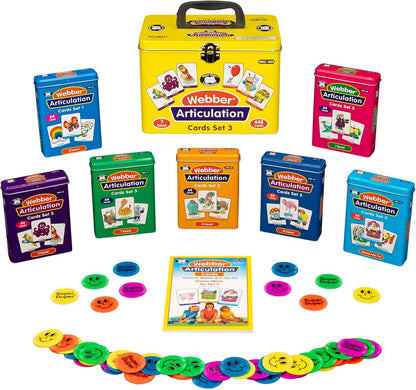 Super Duper Publications | Webber® Articulation Card Decks Sets1, 2, & 3 | Educational Learning Resource for Children | Flashcards for Speech Therapy