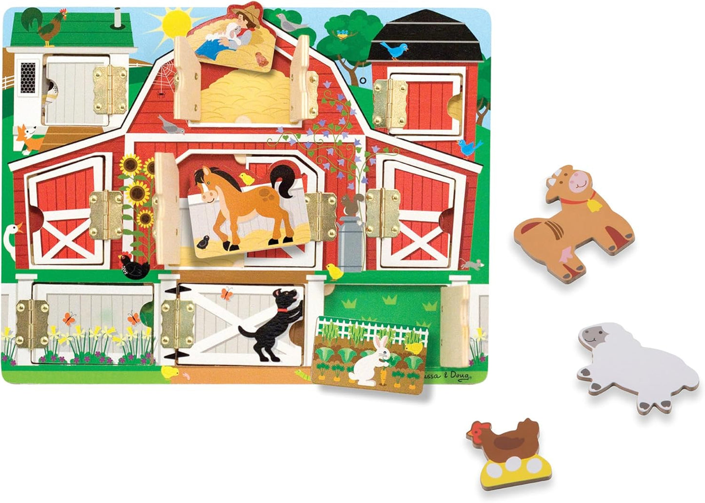 Melissa & Doug Latches Wooden Activity Board - Montessori Busy Board for Preschool Toys, Sensory Toys for Kids, Learning Resources for Ages 3+