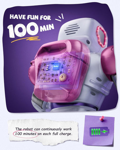Ruko 1088 Large Robot Toys for Boys, STEM Programmable Remote Control Robot, Electronics Educational Birthday for Kids 4 5 6 7 8 Year Old, Green