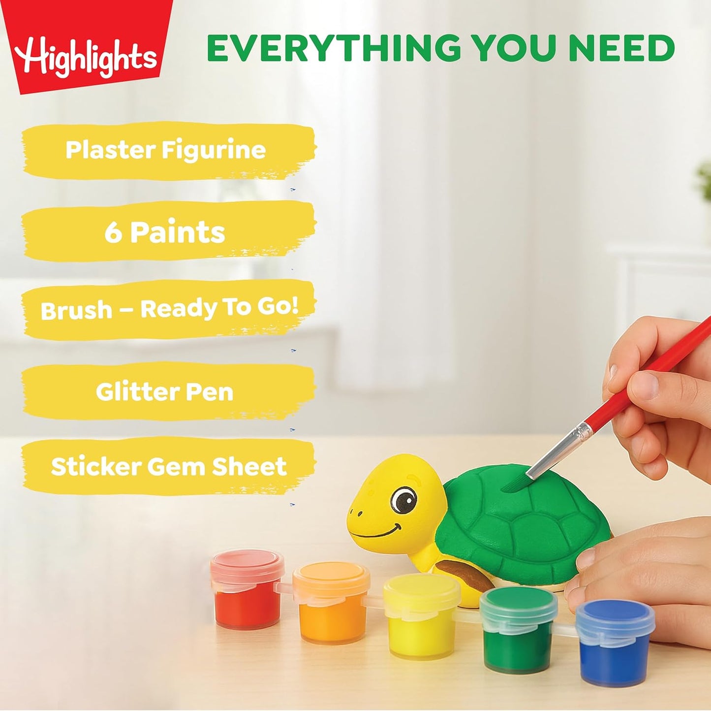 Highlights Paint Your Own Plaster Figurine & Activity Kits – DIY Art Sets with Figurines, Paints, Brush & Bonus Activities – Multiple Themes – Ages 6+