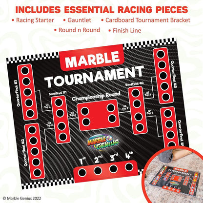 Marble Genius Marble Run Racing Set: 125-Piece Marble Run Racing Set Toys for Kids, Marbles Maze Tower Building Blocks, Marbles Race Track Rolling Game, Educational Learning STEM Toy Gift