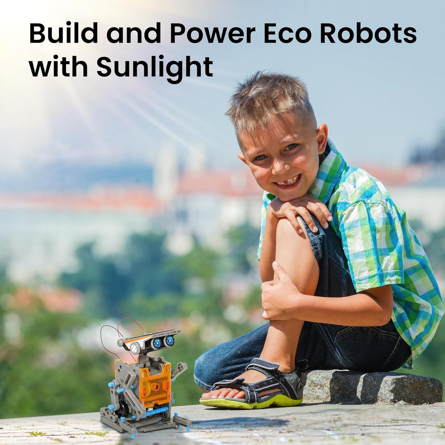 Sillbird Solar Robot Building Kit STEM Gift for Boys Aged 8-12, 12-in-1 DIY Science Educational Robotic Toys for Kids Teens Birthday, Powered by the Sun with 190 Pieces