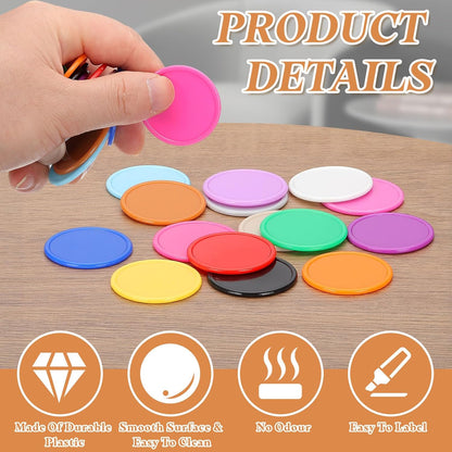 uxcell 100Pcs 0.8 Inch Plastic Poker Chips, Mini Bingo Chips Learning Counters Counting Counters Disks Markers Opaque Game Tokens for Game Play Math Counting, Yellow