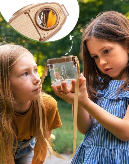 ROBUD Bug Catcher for Kids, Bug Catcher Kit with Bag Kit, Outdoor Exploration Set for Camping, Montessroi Toy for Kids Coming Closer to Nature，WRP07