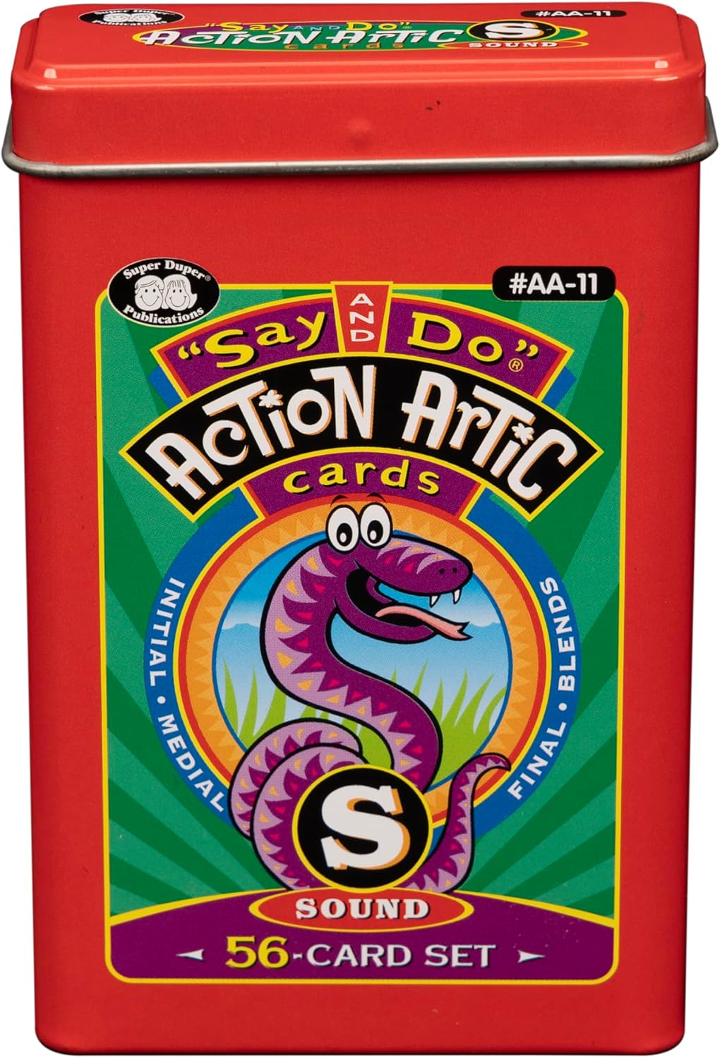 Super Duper Publications | Say and Do® Action Articulation S Sounds Fun Deck | Vocabulary and Language Development Flash Cards | Educational Learning Materials for Children