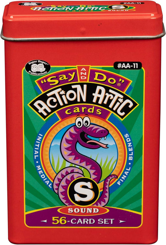 Super Duper Publications | Say and Do® Action Articulation S Sounds Fun Deck | Vocabulary and Language Development Flash Cards | Educational Learning Materials for Children