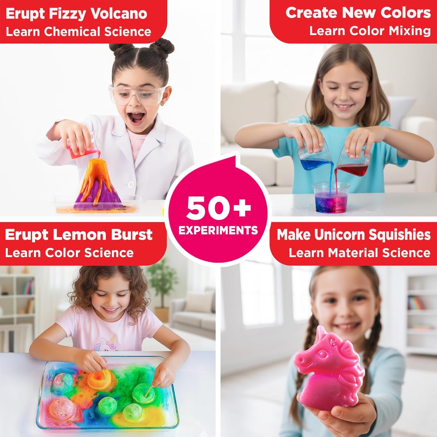 Doctor Jupiter Preschool Science Kit for Kids Ages 3-5 | Toddler Learning Activities, Birthday Gift Ideas for 3-4-5 Year Old Girls | Learning & Educational Toy STEM Kit with 100+ Experiments