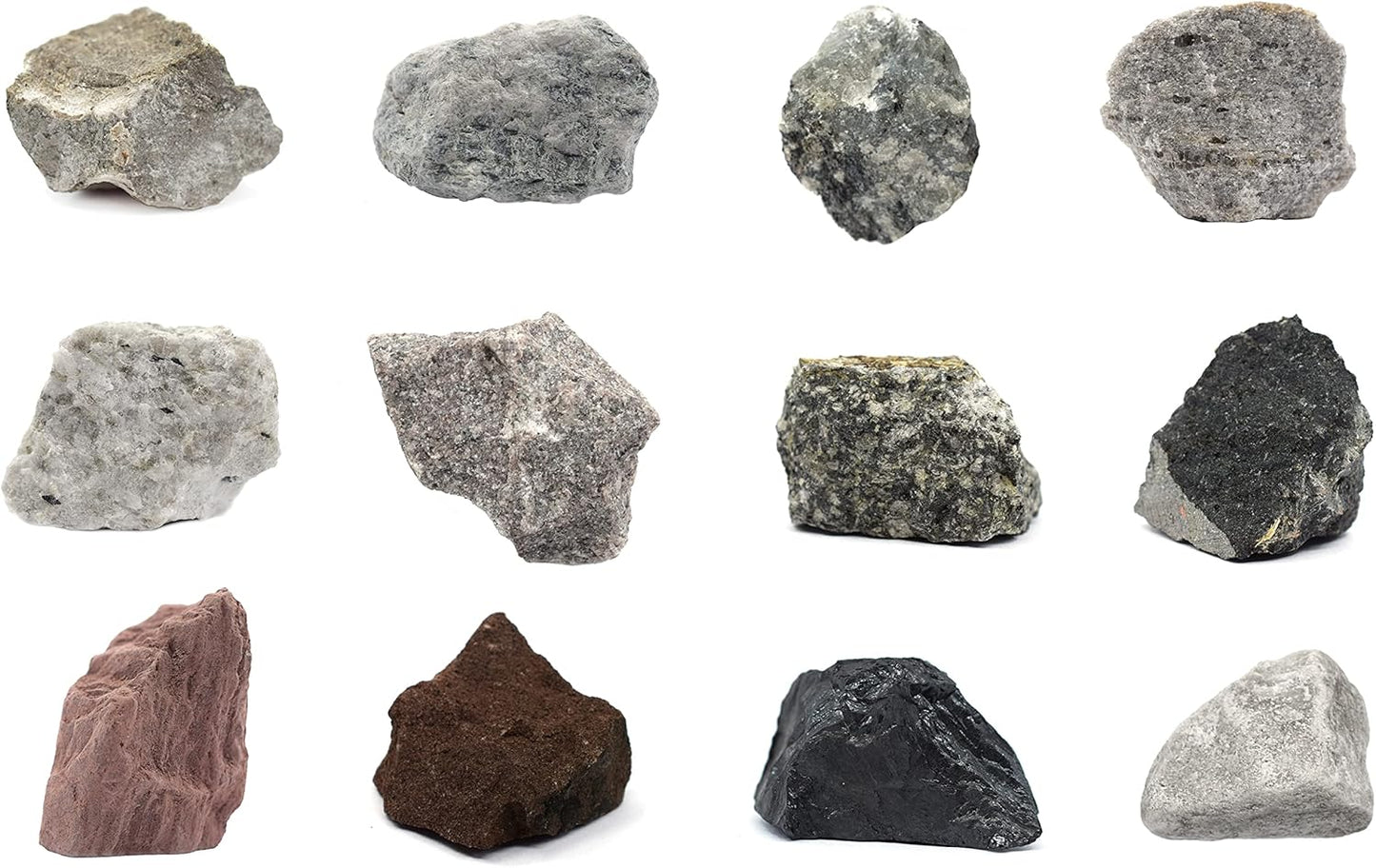 EISCO Rock Cycle Kit - 12 Pieces - Metamorphic, Igneous & Sedimentary Rocks - 1" Specimens - Geology Activity for Ages 8+