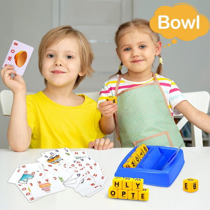 Fenikso Matching Letter Game, Alphabet Spelling & Reading Words, Objects & Color Recognition, Early Learning Educational Toy for Preschooler & Kindergarten Kids Over 3-8 Years Old, Best Gifts