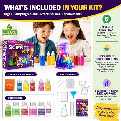 Jim&Gloria Science Kits for Kids Age 5-7 8-12 Year Old Birthday Gifts for Girls Boys, Learning & Educational Toys, Stem Toys, Chemistry Set, Science Experiments for Kids Volcano Projects