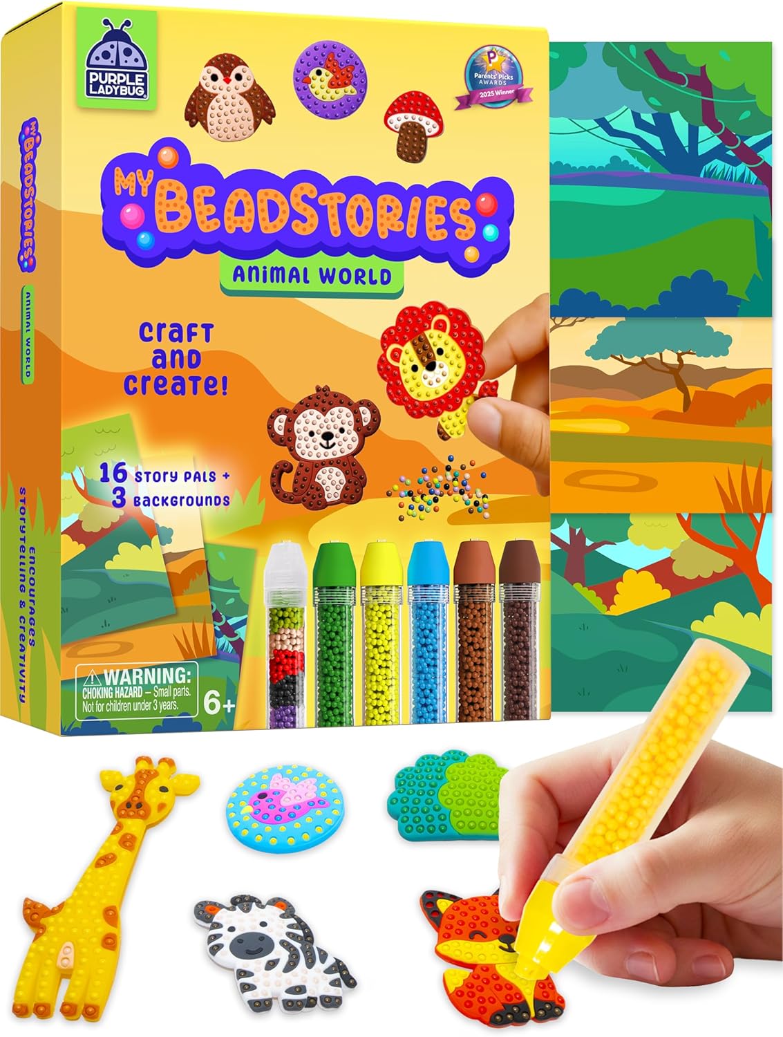 Magical Bead Painting – Birthday Gifts for Girl and Boy Ages 6-8 Years Old, Bead Art & Craft Set, Beads Pen & Painting Activities, Creative Arts & Crafts Ocean Theme Kit with Fun Designs