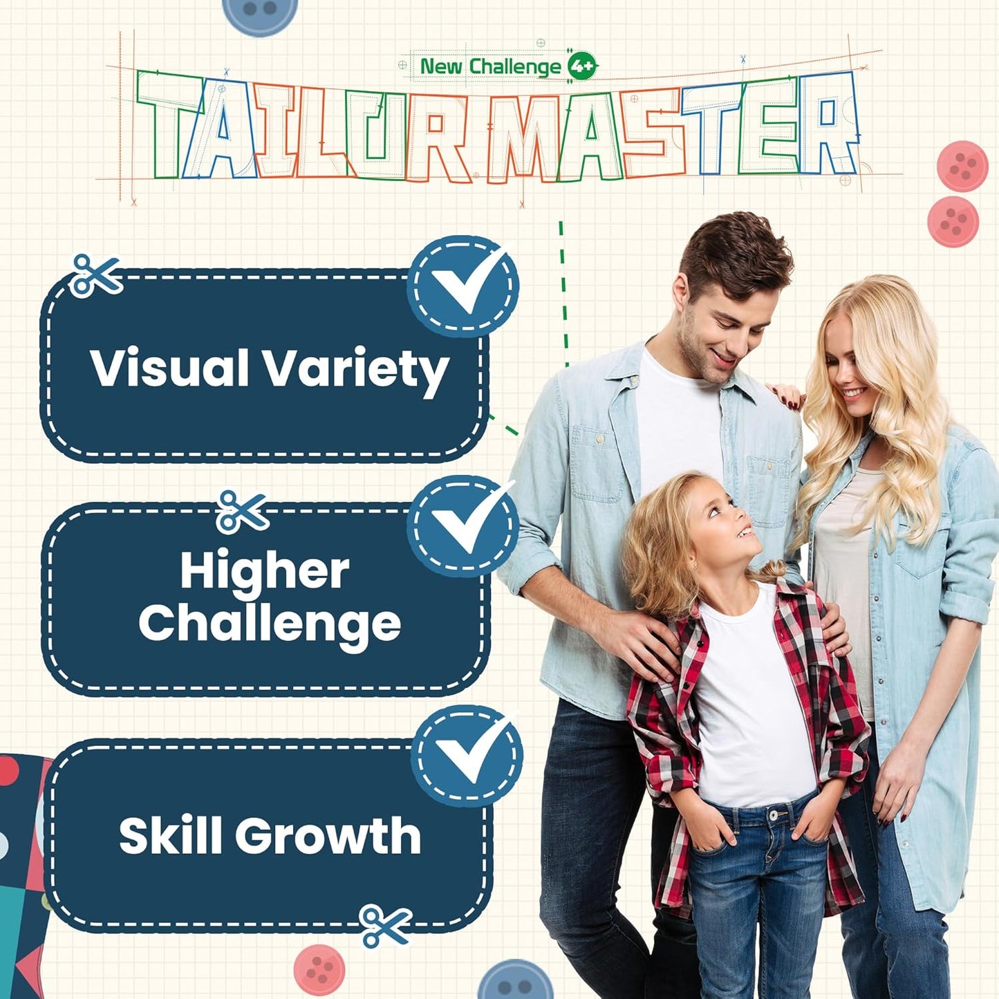 Whales Entertainment |Tailor Master Board Game for Kids 3 +| Family Game Night | Memory Matching Card with Bell Tap| Educational and Fun for Preschool,Toddlers and Parents|Helps Improve Concentration