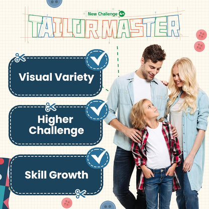Whales Entertainment |Tailor Master Board Game for Kids 3 +| Family Game Night | Memory Matching Card with Bell Tap| Educational and Fun for Preschool,Toddlers and Parents|Helps Improve Concentration