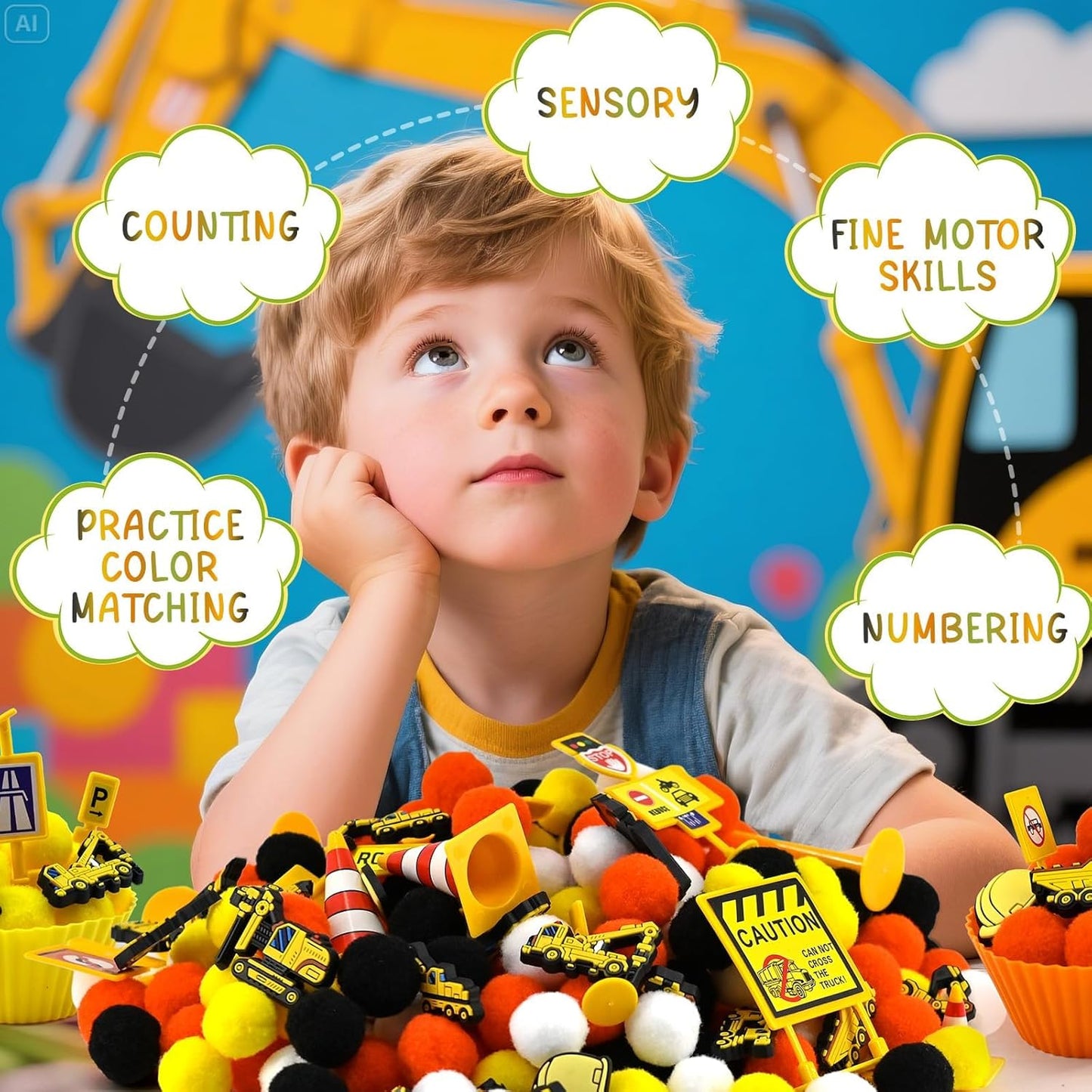 270 Pcs Numbers and Letters Sensory Bin Items Back to School Counting Sorting Sensory Bin Filler Fine Motor Numbers and Letters Geometric Figure Counts for Easter Spring Summer Sorting