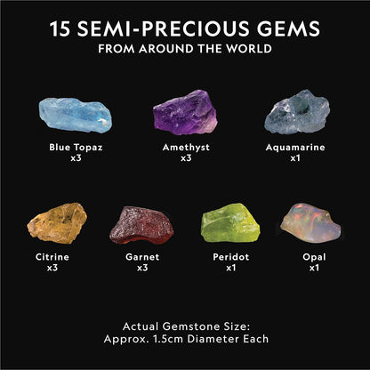 National Geographic Gigantic Gemstone Dig Kit – Excavate 100 Real Gems from a Giant Dig Brick, Gem Mining Kit for Kids, STEM Rock Collection Activity, Includes Tools & Learning Guide