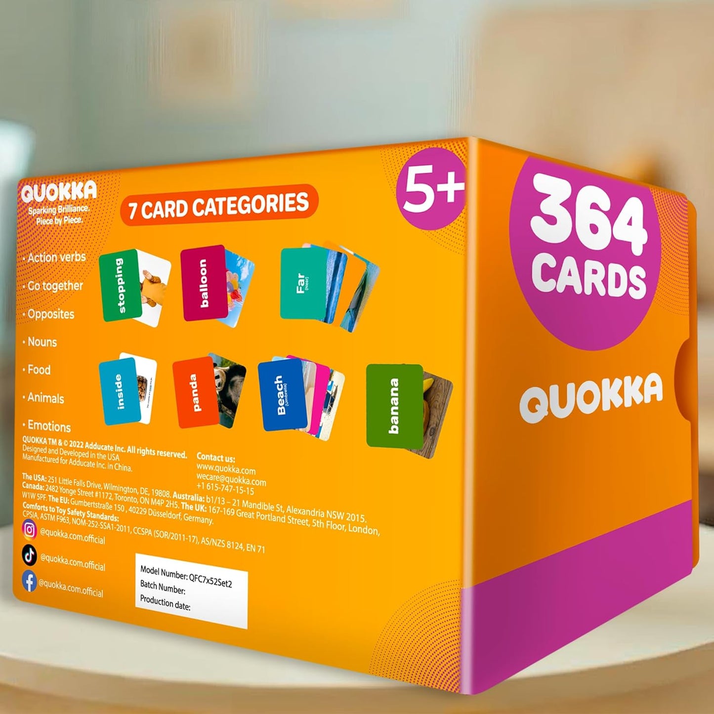 QUOKKA 104 Noun Flash Cards Set – Kids and Adults Vocabulary Builder for ABA Therapy, Early Childhood Education, and ESL Teaching – Picture Cards for Speech Therapy and Vocabulary Building Activities