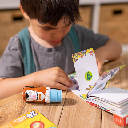 Melissa & Doug Sticker Wow!™ 24-Page Activity Pad and Sticker Stamper, 300 Stickers, Arts and Crafts Fidget Toy Collectible Character – Dog - for Kids Ages 3+ - FSC Certified