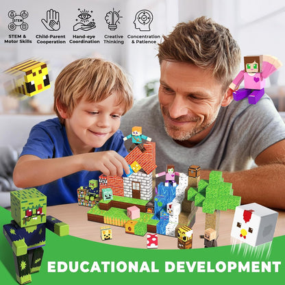160 Pcs Magnetic Blocks - Magnetic Building Blocks for Kids Ages 4-8, Magnet Cubes Stacking Toy, Classroom STEM Toys, Birthday Gift for 3+ Year Old Boys Girls (Patent Pending)