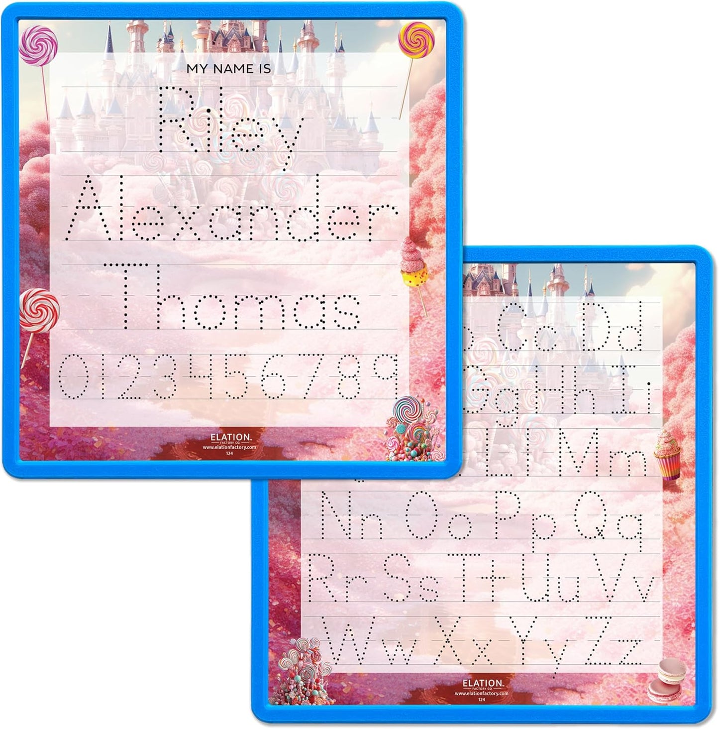 Kid's Name Tracing Board | Dry Erase Letter Tracing | Reusable Name Board | Alphabet Letters | Personalized | Candy Theme