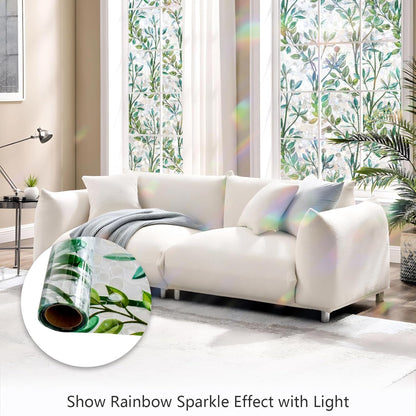 LEMON CLOUD Window Film, Decorative Window Privacy Film, Window Film Privacy Static Cling Frosted, Anti-UV Sun Blocker Heat Control for Home(Grayish Black, 17.5 x 78.7 inches)