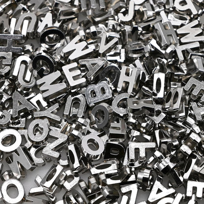 300+ Pieces 9x12mm Big Large Alphabet Letter Beads Charms A-Z Mixed Plastic Shape Loose Bead for Jewelry Making Bracelets Necklaces Key Chains (Classic Solid Colors)