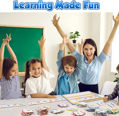 Aizweb Sentence Building Games,Sight Word Puzzles for Kids Kindergarten 1st 2nd Grade Classroom Must Haves,Montessori Phonics Reading Learning Games,Speech Therapy Special Education Toy for Teacher