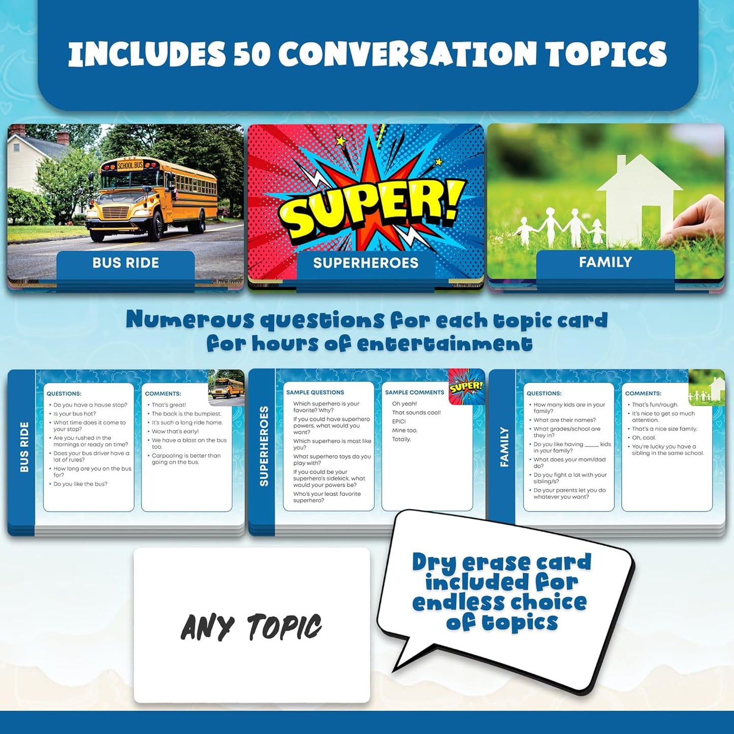 SkillEase Chatter Pop and Story Cues Bundle, Sequencing Cards, Speech Therapy Material, Conversation Cards, to Build Social Skills