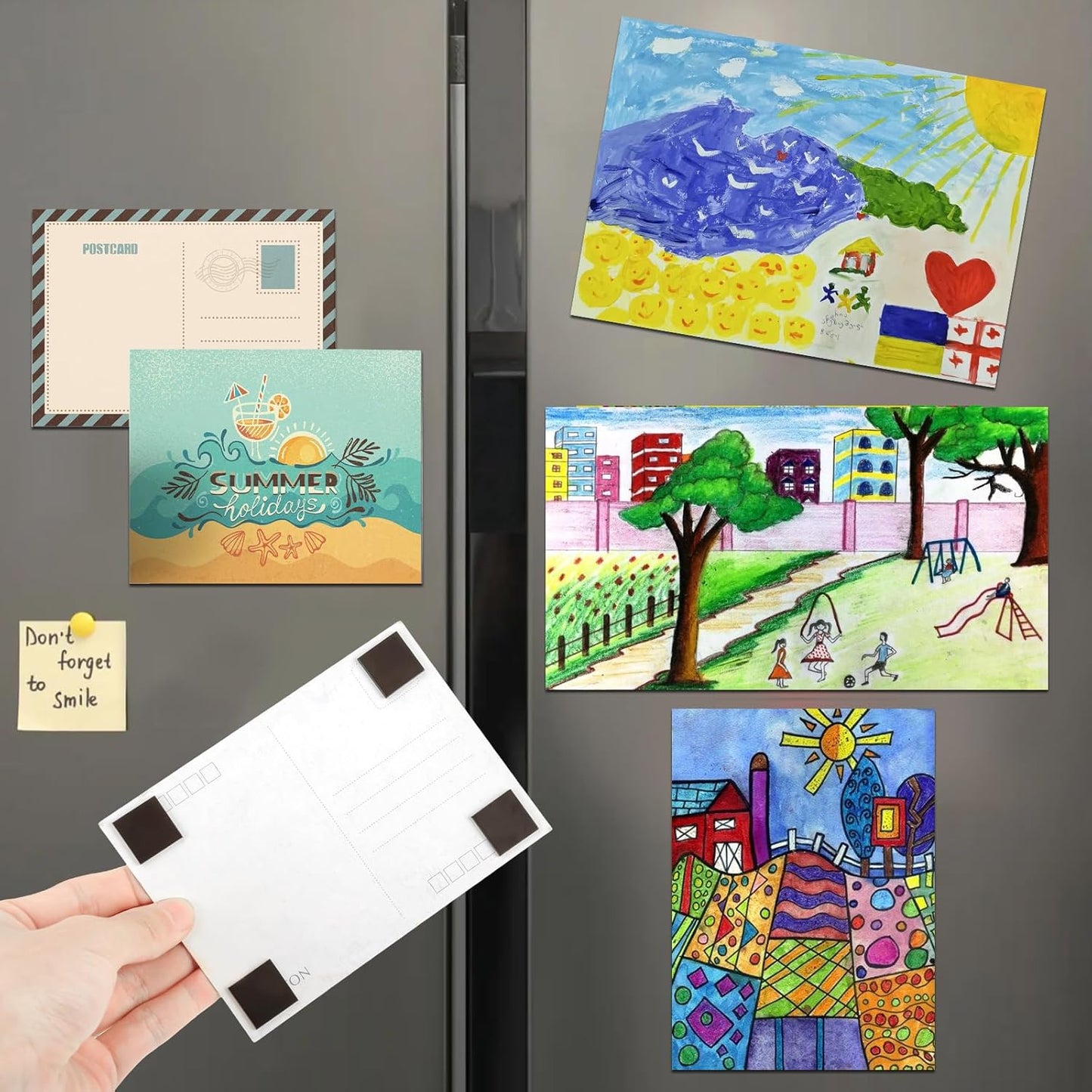 Magnetic Squares with Adhesive Backing(36PCS Each 1.5" x1.5"),Pre-Cut Self Sticky Magnets as Back to School Supplies,Peel and Stick for Cards/Picture/Poster (80mil Magnet)
