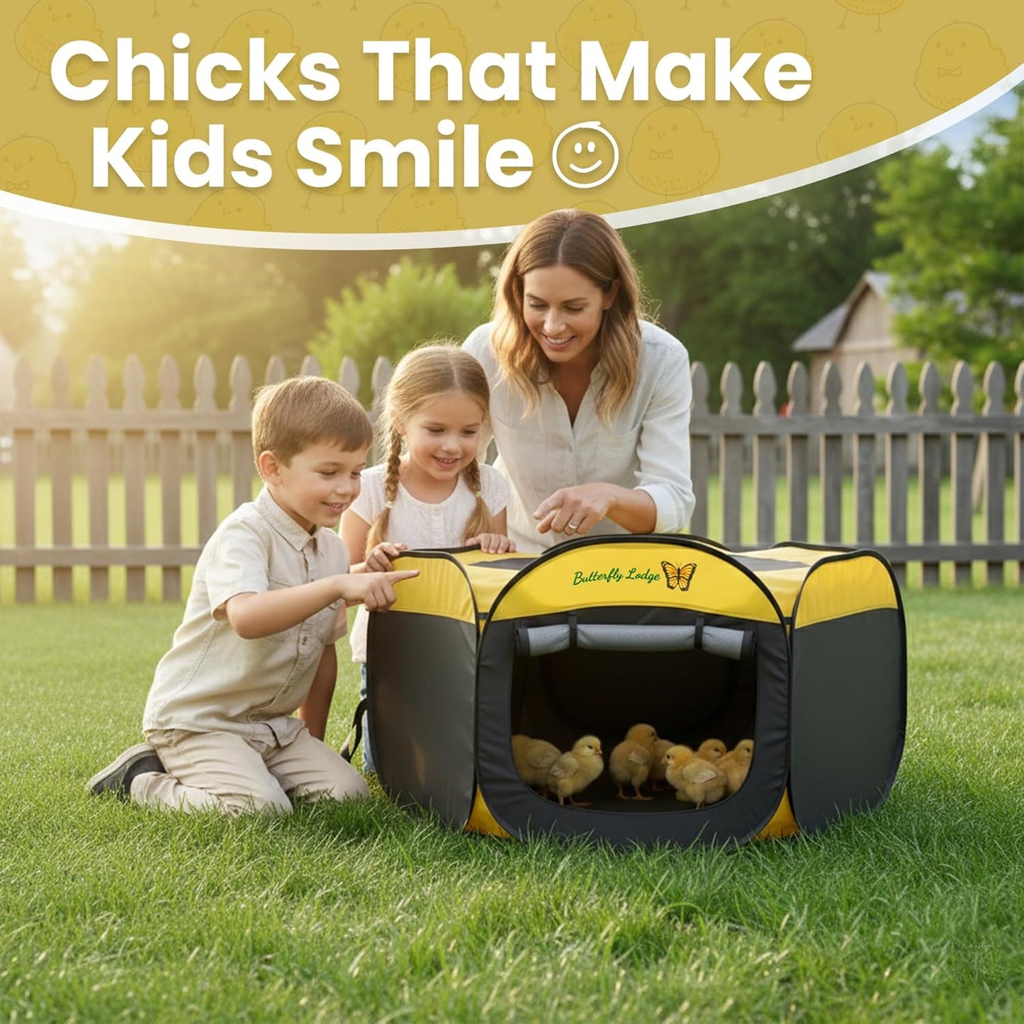 Chicken Brooder Box for Chick Starter Kit - 45" Brooder Box for Chicks - Large Chicken Brooder and Pet Tent - Brooder Box with Feeder, Waterer, and Cleaner - Chicken Box for Indoor Use