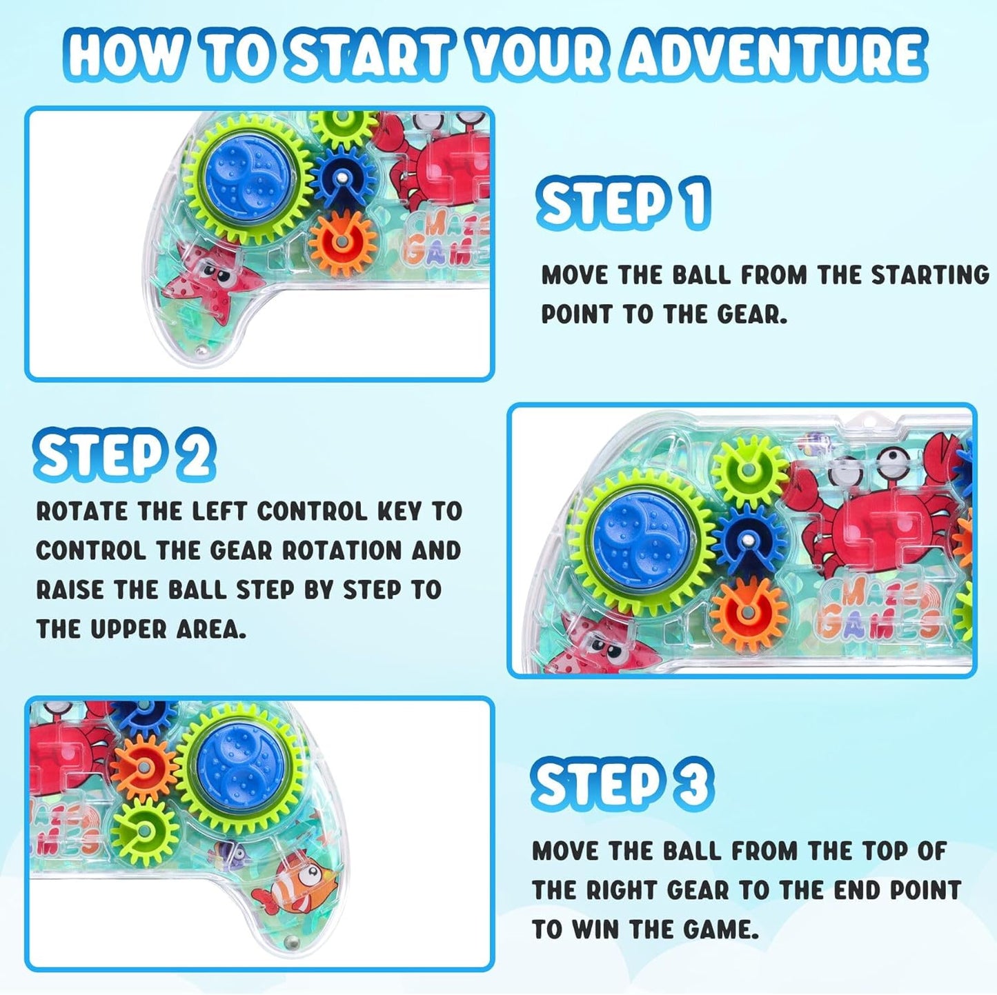 SEVENKA 2 Pack Maze Puzzle Games for Kids Ages 3-8, 3D Mind Puzzles Brain Teasers Gravity Ball Game, Maze Ball Puzzle Toy for Kids Adults, Developmental Games Toys