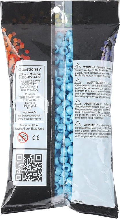 The Beadery Barrel Pony Bead in Baby Blye, 900-Piece