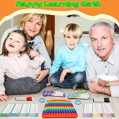 Multiplication Flash Cards + Math Board, Math Flash Cards & Chart, Times Table Manipulatives for Preschoolers 3rd,4th,5th,6th Grade