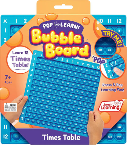 Junior Learning Times Table Bubble Board, Multicolor (JL680), Medium